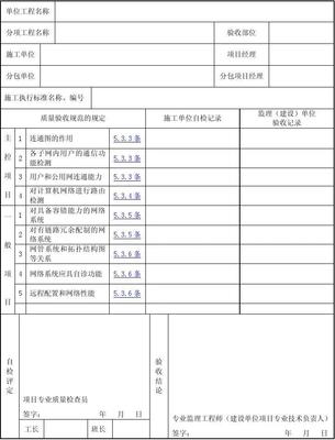 计算机网络系统检测检验批质量验收记录与施工质量控制要点